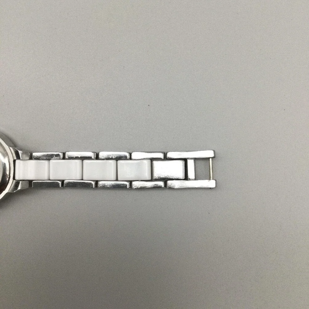 Armitron Now Womens Watch 24mm White Ceramic Bracelet Crystals New Battery 6